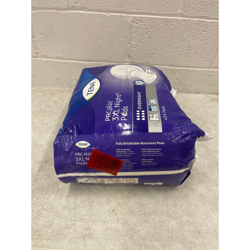 Tena Proskin Women Overnight Pads 3XL 24Ct - Odor Control - Soft - Night Pads