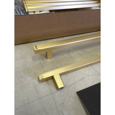 6-Pack Goo-Ki 6-1/4" Hole Center Cabinet Pulls Brushed Brass, Drawer Hardware