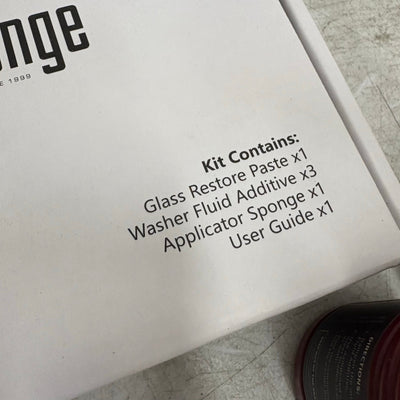 Car Glass Cleaning Kit, 3-Washer Fluid Additive, 1-Glass Restore Paste, 1-Sponge