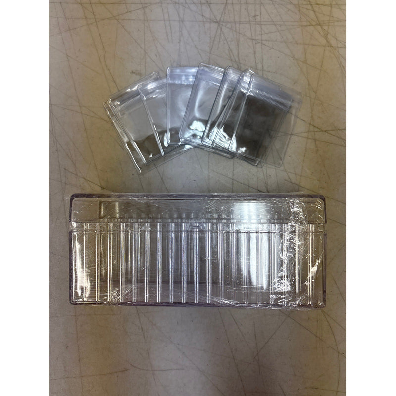 10-Pack Mingt Clear Plastic Coin Storage Box Case 8.5”x2.7”x3.8” 20 Coin Slots