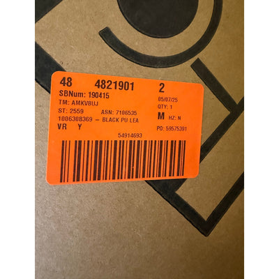 Black PU Leather Adjustable Chair / Swivel Stool, Removable Backrest, Black