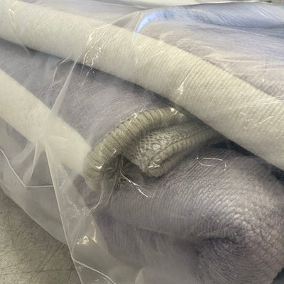 Outdoor Area Rug 5x8ft Horizontal Striped Large Patio Mat, Blue White Gray Lines