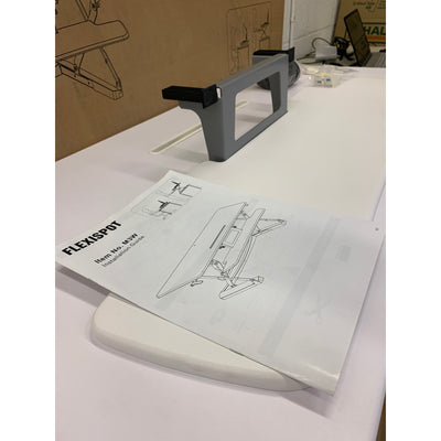 FlexiSpot Standing Desk 47" Computer Riser Keyboard Tray WHITE M3W SEE DETAILS