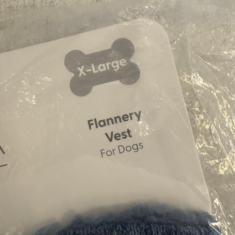 Koolaburra by UGG Pet Flannery Half Zip Dog Vest - 20-21" Collar, Blue - XL
