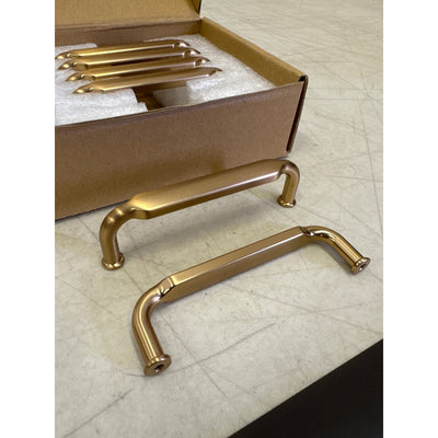 6-Pack Goo-Ki Champagne Bronze Drawer Handles 3-3/4" Hole Centers Straight Pull