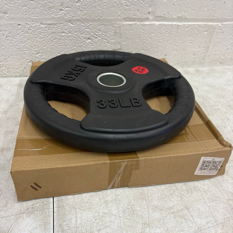 SET-OF-2 - 33 lbs Weight Plates w 2" Bar Diameter Weight Lifting Rubber Coated