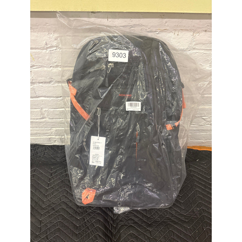 Aoking 22" Travel Backpack with Wheels & Handle - Black with Orange SLN67056-1