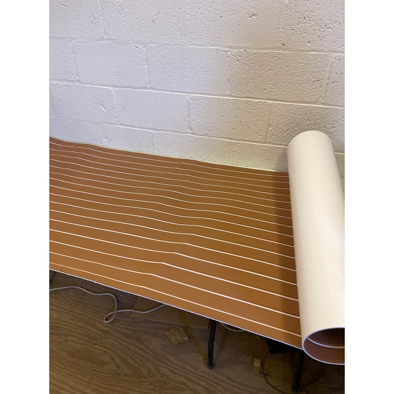 1 Pc of Marine Boat Flooring  EVA Foam Faux Teak Decking Sheet 95 x 35 inches