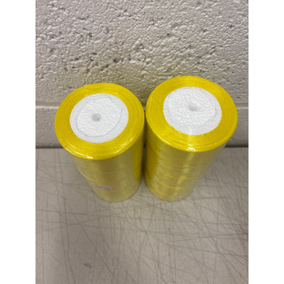 Pack-of-10 Yellow Satin Ribbon 1-1/2 " x 25 Yards Each Polyester Fabric Each