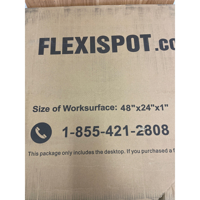 Flexispot Desk Top Only No Frame, Light Brown Wood 48" x 24" x1"