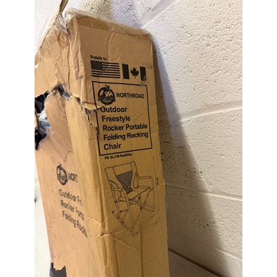 Northroad Outdoor Freestyle Portable Folding Rocking Chair, Arm Rests, Red&Blue