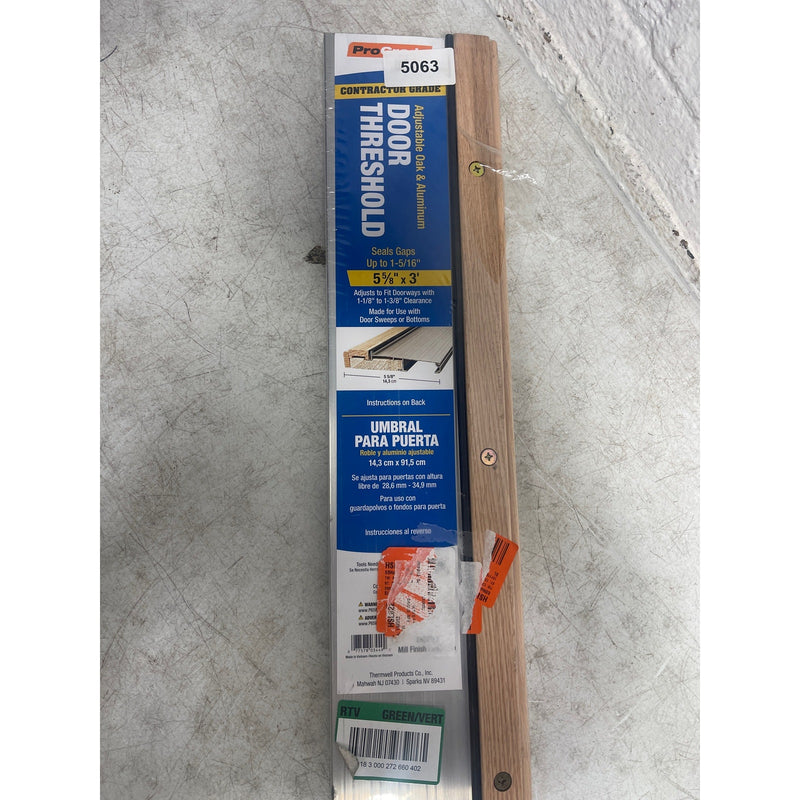 LOT-OF-5 Frost King Adjustable Sill Door Threshold 36"x5-5/8"x1-5/16" H Aluminum