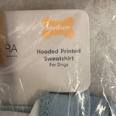 Koolaburra UGG Pet Hooded Sweatshirt Dog Jacket 15-16" Collar Aqua Stripe Medium