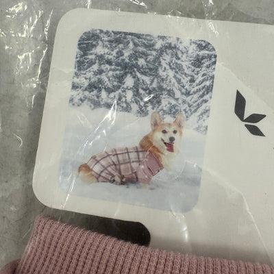 Koolaburra UGG Pet Jayla 1-Pc Pajama Sweater Dog 15-16"Collar Pink Plaid Medium