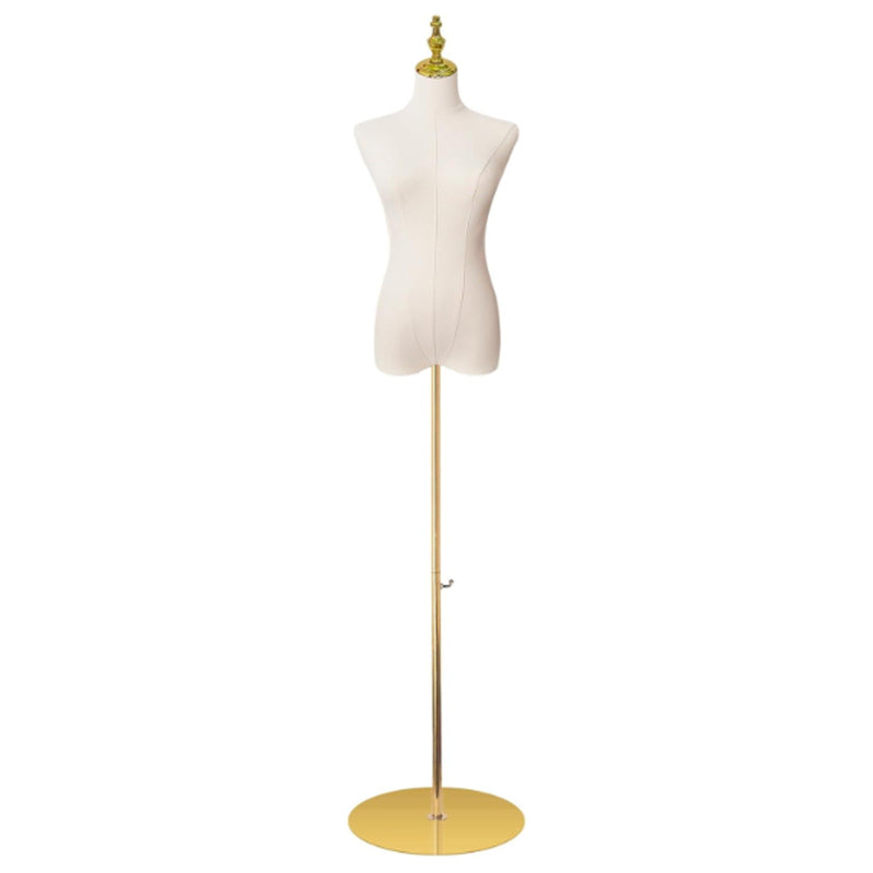 DamyTroso Female Mannequin Torso, Dress Form for Sewing 55-71" Height Adjustable