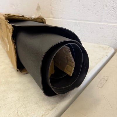 (2 pack) OmySalon Semi-Circle Salon Floor Mats (3'x5') for Under Chair - Black