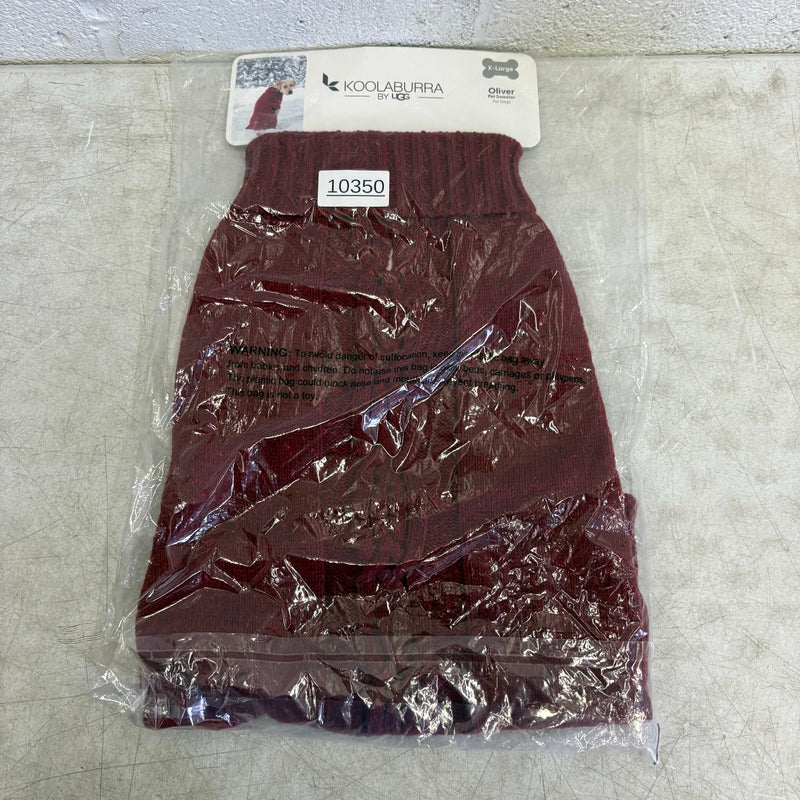 Koolaburra by UGG Pet Oliver Sweater Dog Jacket - 20-21" Collar, Red - XL