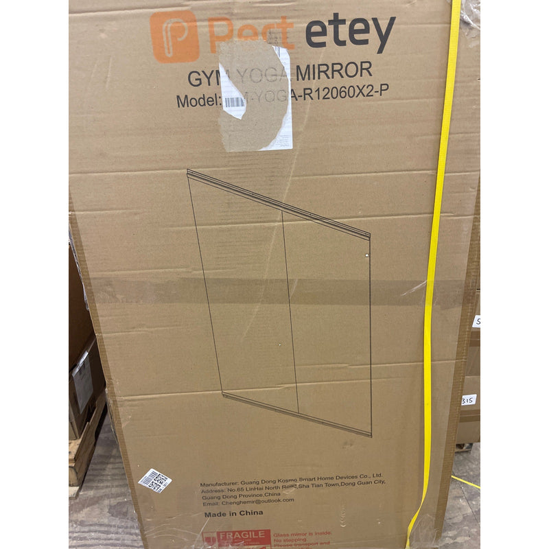 Pertetey Home Gym Mirror, 48X24" Each-2Pcs, Frameless Full Body, Tempered Glass