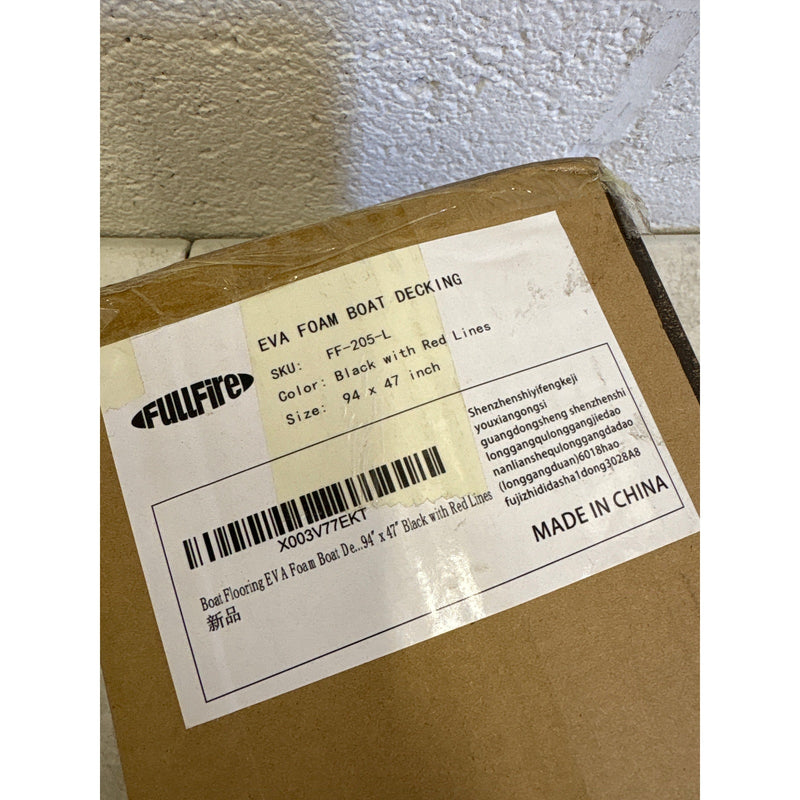 Fullfire EVA Foam Boat Flooring Faux Teak Boat Decking Self-Adhesive 94x47"