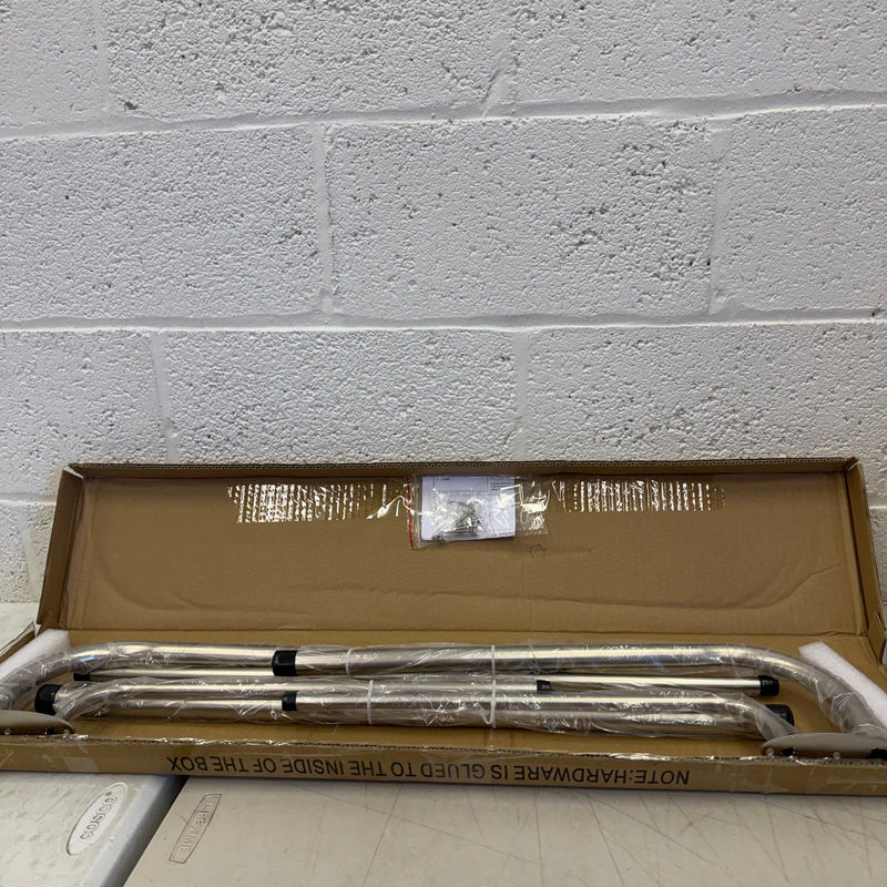 Room Darkening Wrap Around Double Curtain Rods for Window 28-48", Satin Nickel