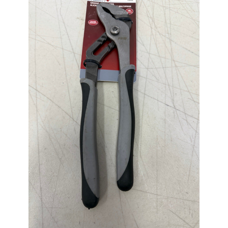 TEQ Correct 10" Groove Joint Pliers, Carbon Steel, Soft Grip Handles