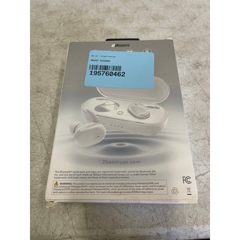 2boom Bluetooth Apex Air True Wireless Earphones w Case - White - TWS200W