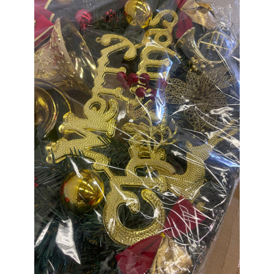 Merry Christmas Wreath for Door Hook, Decoration, Holiday Decor 20" x 18"