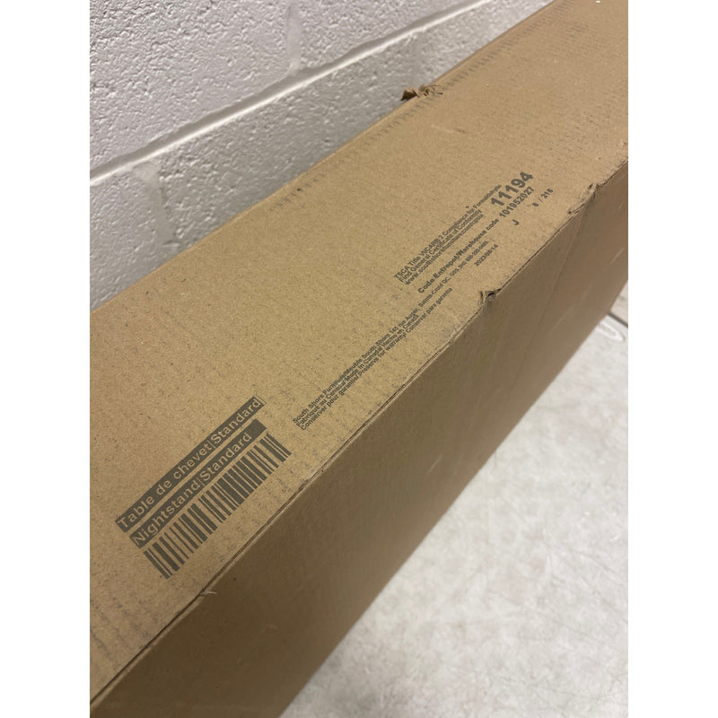 South Shore Versa 2-Drawer Nightstand - End Table with Storage, Weathered Oak