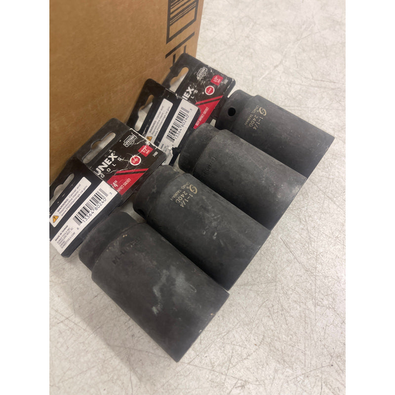PACK OF 4 - SUNEX TOOLS 240D 1/2" Drive Deep Impact Socket - 1-1/4"