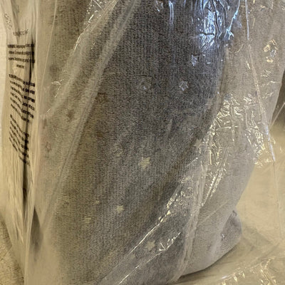 UGG Avery Stars 2-Piece Storage Square Bin & Round Waste Bin, Soft Fuzzy - Gray