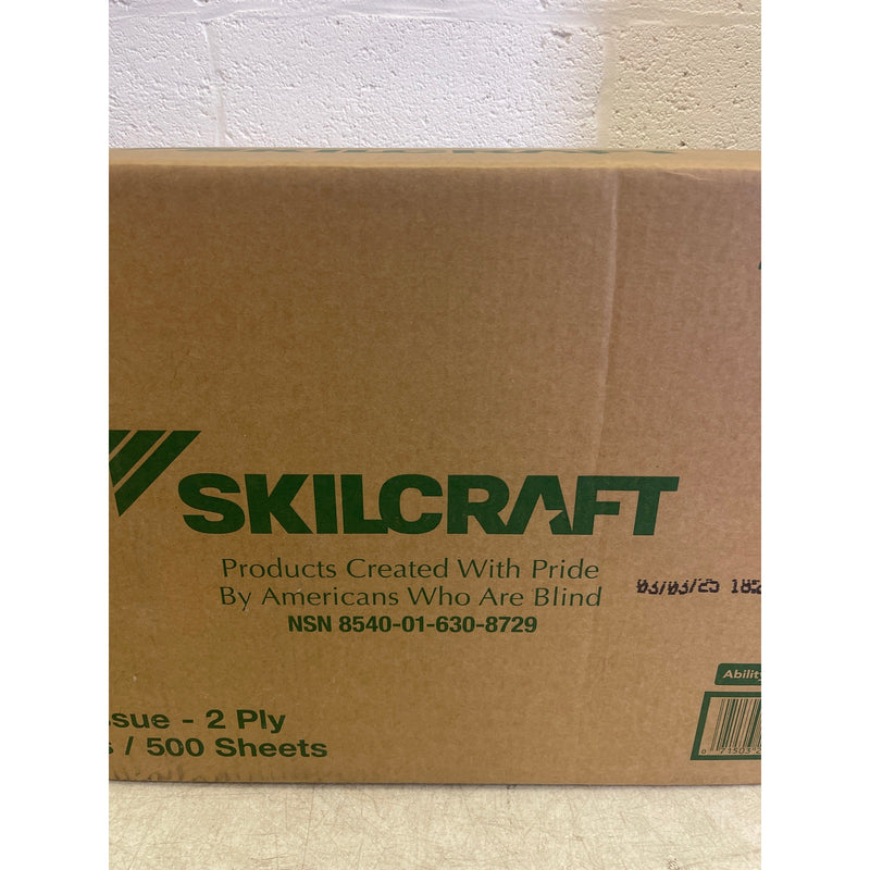 SKILCRAFT Toilet Tissue 2-Ply Toilet Paper, 500 Sheets per Roll, 96 Rolls in Box