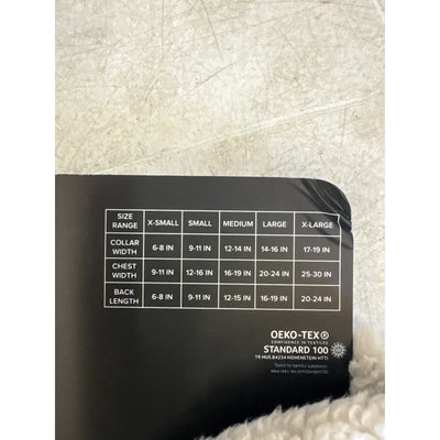 UGG Sherpa Quilted Pet Coat, Hook & Loop Straps, Soft & Cozy, Tan - Large Size