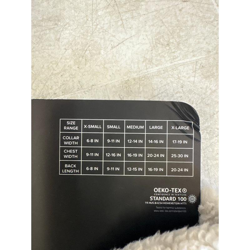 UGG Sherpa Quilted Pet Coat, Hook & Loop Straps, Soft & Cozy, Tan - Large Size