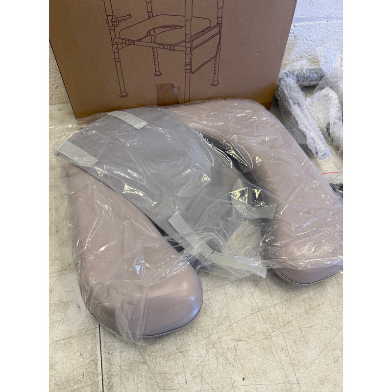 HOMLAND Adjustable Raised Toilet Seat with Handles, Seat Riser, 400lbs