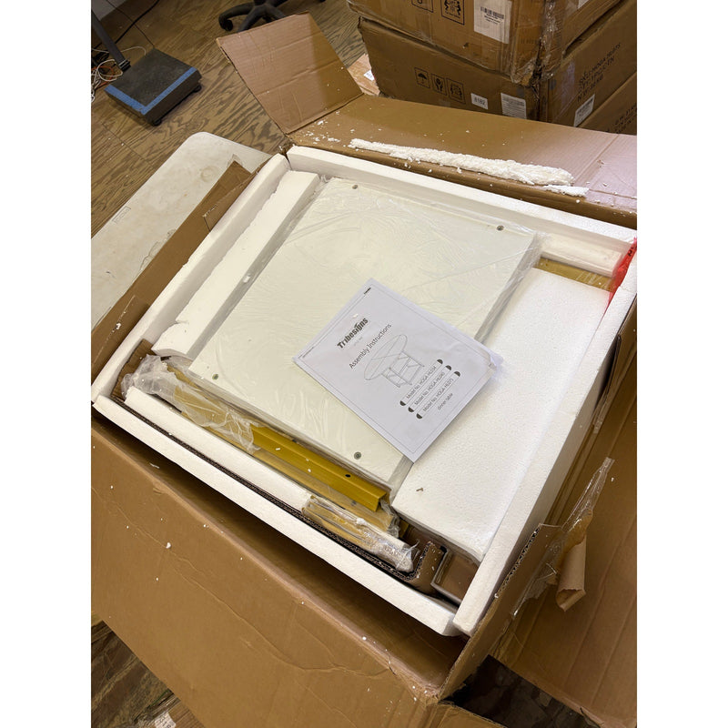 Tribesigns Round Dining Table 47" x 30" Kitchen Table, 2-Tier Storage Shelf