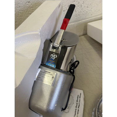VIVOHOME Electric Dual Blades Ice Shaver, Snow Cone Machine, Metal. Silver