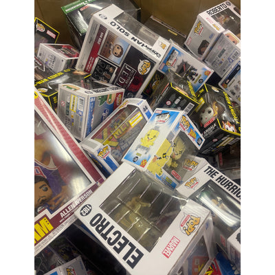 Pallet-of-300 FUNKO POPS IN BOX, MULTIPLE SIZES, Star Wars, Marvel, WWE, Justice League, Avengers