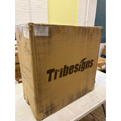 Tribesigns Wood End Table, Narrow Side Table Nightstand with 2 Drawers Brown