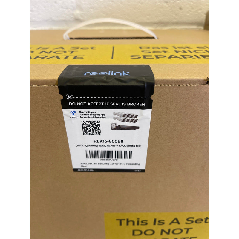 REOLINK 8-Camera System 4K Security w Person Vehicle Detection 24-7 Recording