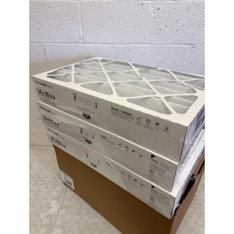 3-Pack Honeywell 16x25x4 MERV 8, AC Furnace Air Filter, CF408F1625-3PKAM
