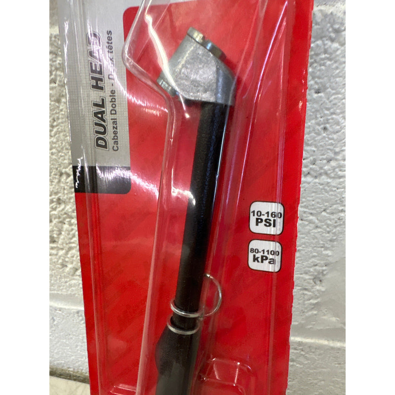 Milton Industries Service Gage Dual Head 10-160PSI Non Slip Poly Coating - Black