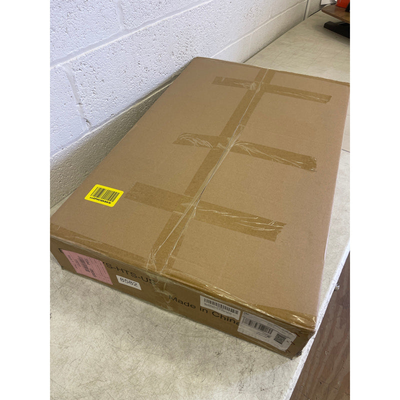 Wooden High Chair Adjustable Height Easy to Clean Highchair Dark Brown/Yellow