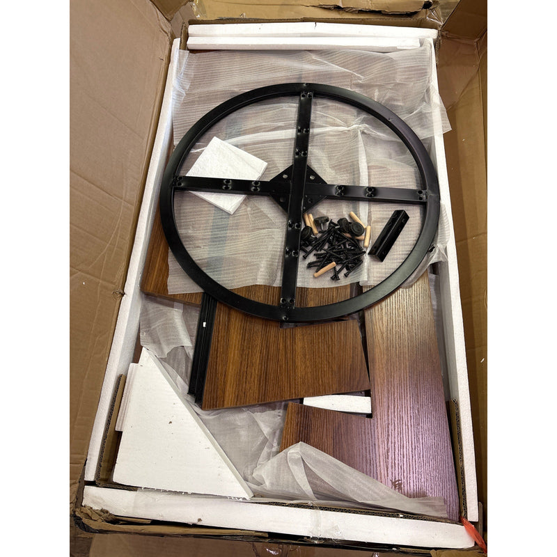 Tribesigns Round Dining Table, 47" Wooden Kitchen Table Dinner Table Brown, READ