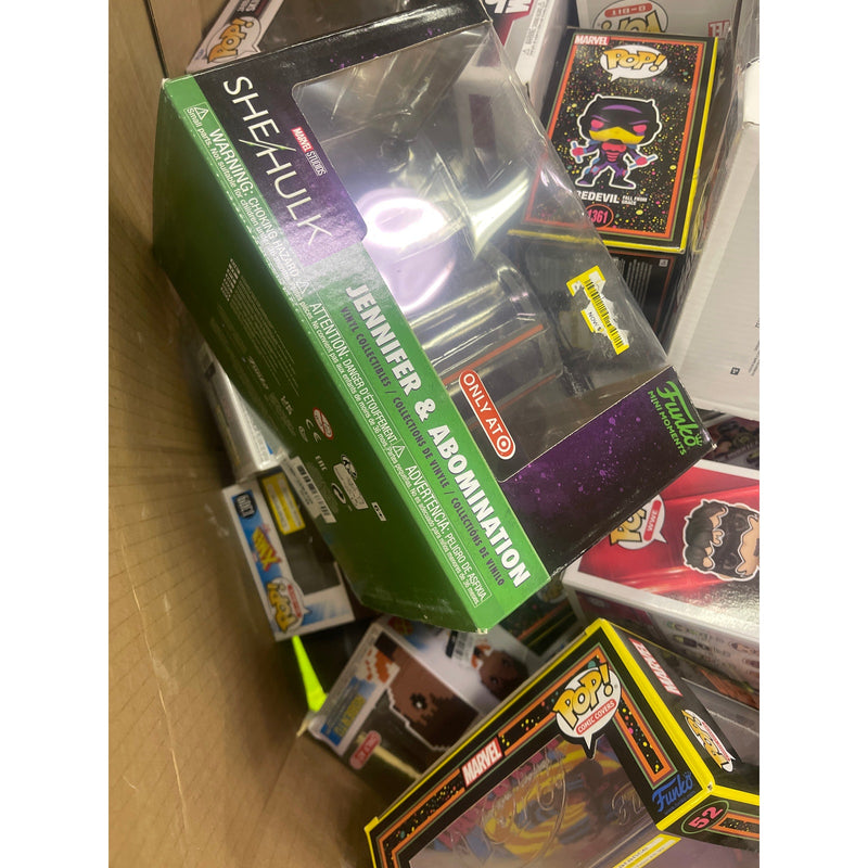 LOT-OF-300 NEW POPS IN BOX, MULTIPLE SIZES, Star Wars, Marvel, WWE, Justice League, Avengers - POP!