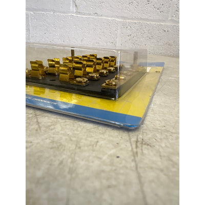 Seachoice Products 13441 6-Gang Fuse & Terminal Block, Brass Clips & Contacts