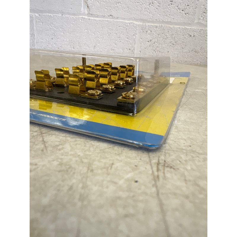 Seachoice Products 13441 6-Gang Fuse & Terminal Block, Brass Clips & Contacts
