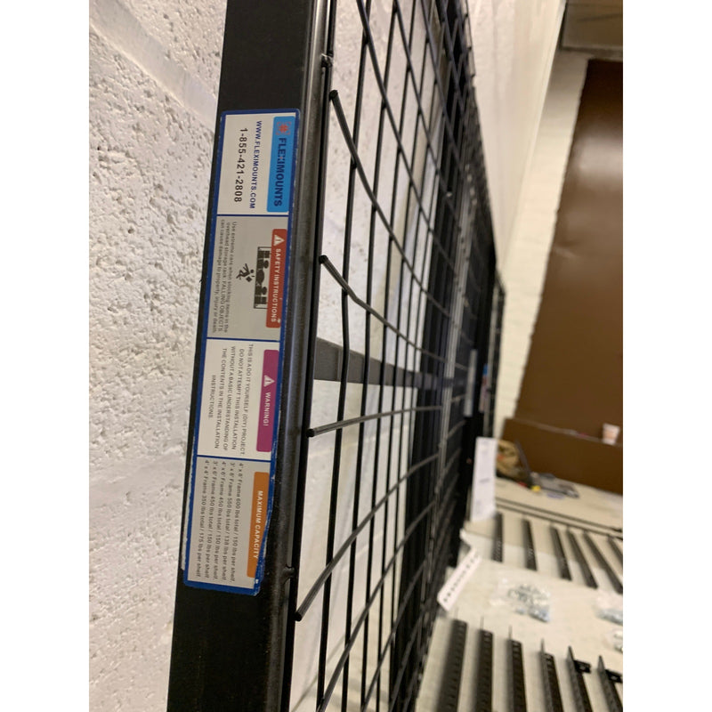 FLEXIMOUNTS 3ft x 8ft Overhead Garage Storage Rack, Adjustable, BLACK GR38B-E