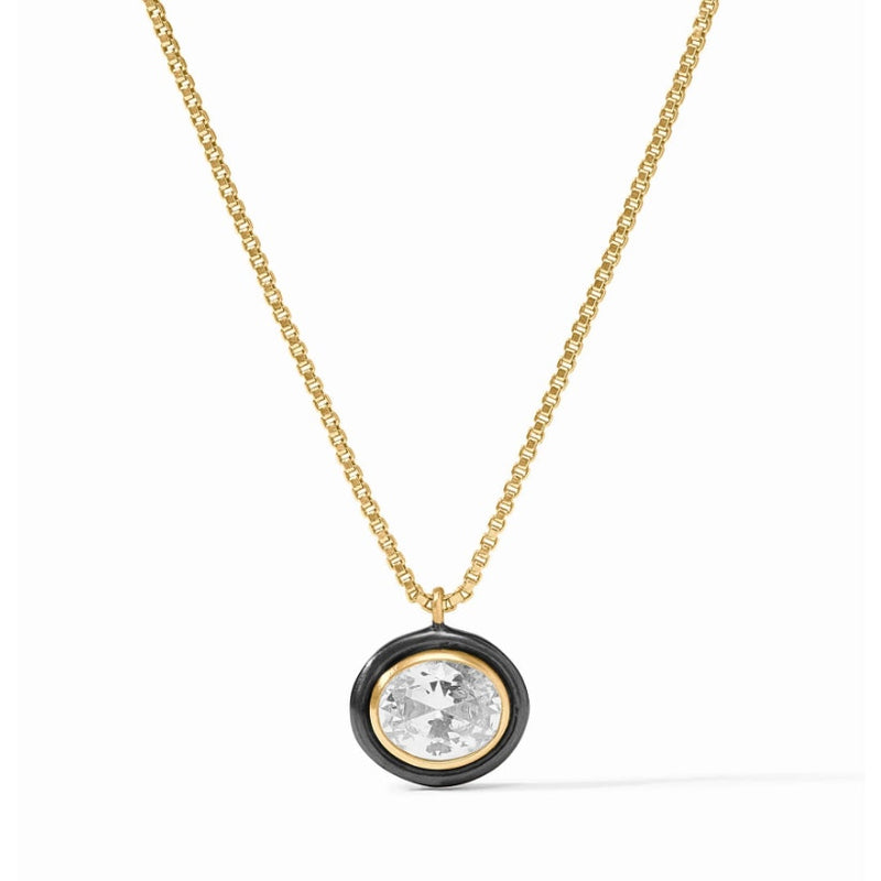 Julie Vos Tribeca Delicate Necklace, 24K Gold Plated, Adjustable Cubic Zirconia