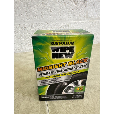 Wipe New Midnight Black Tire Shine Kit, Ultimate Tire Shine, Wet Look 8 Fl Oz
