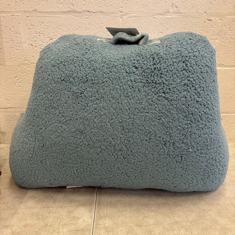 Soft Fuzzy Plush Backrest Pillow 32"W x 18”H Reading & Lounging - Blue
